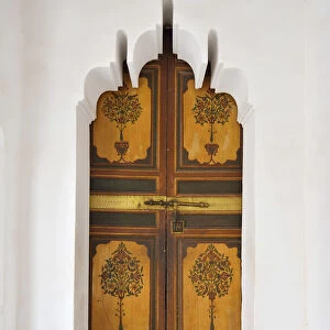 Traditional door. The Bahia Palace was built in the late 19th century and it was