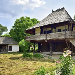 Traditional farmhouse. Museum of Viticulture and Tree Growing, Golesti. Arges County