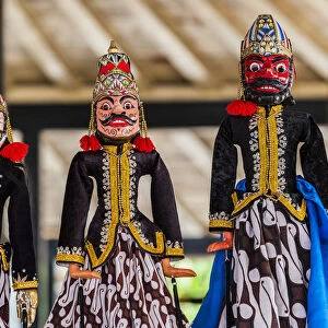 Traditional Indonesian Wayang Golek puppets, Kraton palace, Yogyakarta, Java, Indonesia