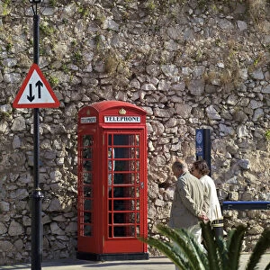 Traditional UK Phone Box, Gibraltar, Cadiz Province