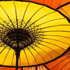 Traditional umbrellas made of paper and bamboo, Burma / Myanmar