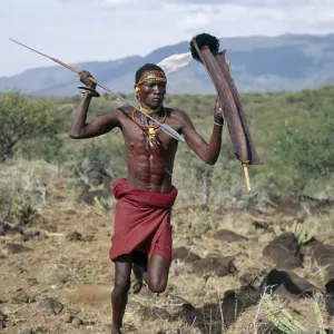 The traditional weaponry of the Turkana warriors consisted