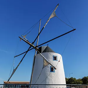 Traditional windmill near Lagos, Algarve, Portugal