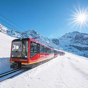 Train to Jungfraujoch, Kleine Scheidegg, Berner Oberland, canton of Bern, Switzerland