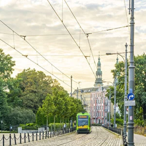 A tram in Poznan, Poland, Eastern Europe