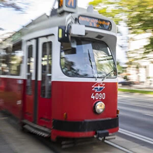 Tram on the Universitaatsring, Vienna, Austria