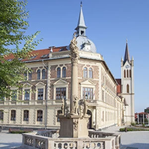 Trinity Column in Fo Square, Keszthely, Lake Balaton, Hungary