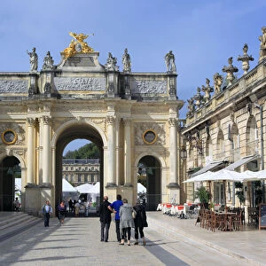 Triumphal arch, Place Stanislas, Nancy, Meurthe-et-Moselle department, Lorraine, France