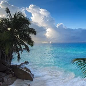 Tropical beach, La Digue, Seychelles