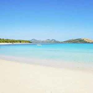 Tropical beach, Nacula island, Yasawa island group, Fiji, South Pacific islands