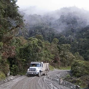 Truck on Route from Totoro to Inza, Colombia, South America