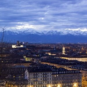 Turin, Piemonte, Italy. cityscape from Monte dei Cappuccini