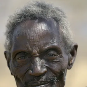 Turkana elders wear decorative ivory lip ornaments