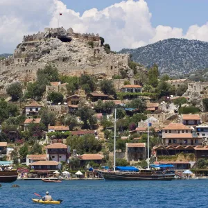 Turkey, Mediterranean Coast, Antalya Province, Kalekoy, Crusader fortress