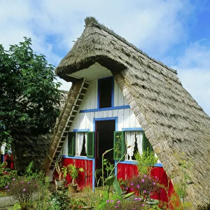A typical thatch house of Santana, Madeira, Portugal