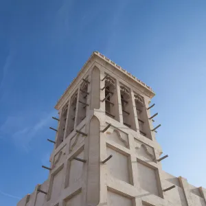 UAE, Abu Dhabi, Sheikh Zayed Research Center, barjeel, traditional Arabic wind tower