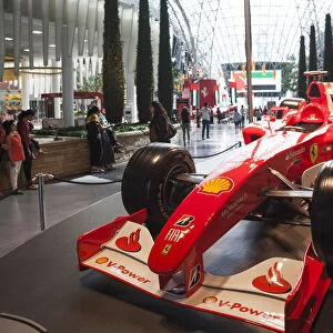 UAE, Abu Dhabi, Yas Island, Ferrari World Amusement Park, Ferrari Formula One racing car