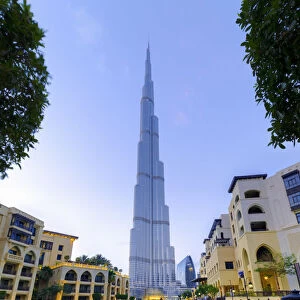 UAE, Dubai, Burj Khalifa from Asado Restaurant