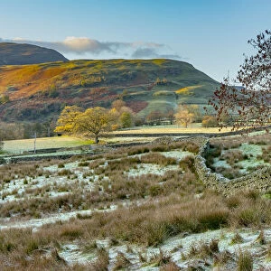 UK, Cumbria, Lake District, Keswick, Castlerigg Fell, Bleaberry Fell beyond
