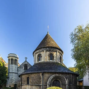 UK, England, Cambridge, Bridge Street and Round Church Street, The Round Church