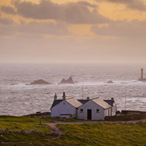 UK, England, Cornwall, Lands End and Longships Lighthouse
