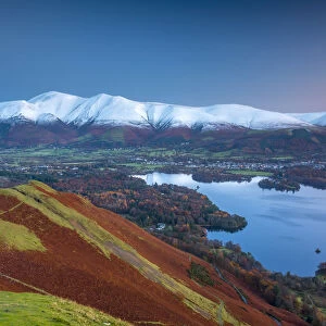 UK, England, Cumbria, Lake District, Derwentwater, Skiddaw and Blencathra mountains