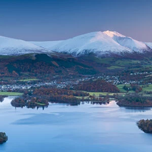 UK, England, Cumbria, Lake District, Derwentwater, Blencathra Mountain above Keswick