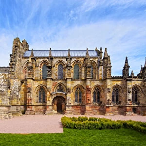 UK, Scotland, Midothian, Edinburgh Area, Roslin, View of the Rosslyn Chapel