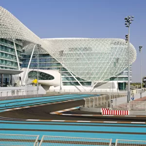 United Arab Emirates, Abu Dhabi, Yas Island, The Yas Hotel and Yas Marina Grand Prix