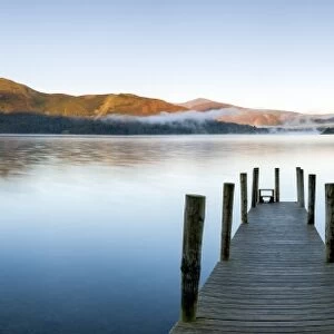 United Kingdom, England, Cumbria, Lake District National Park, Derwent Water, Wooden
