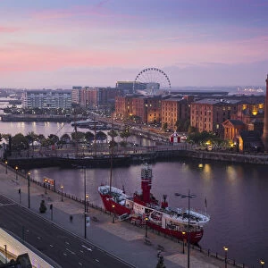 United Kingdom, England, Merseyside, Liverpool, View of Albert Docks the Wheel of