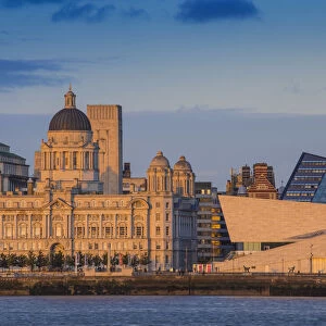 United Kingdom, England, Merseyside, Liverpool, View of The Port of Liverpool Building