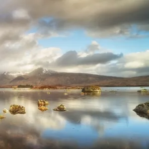 United Kingdom, UK, Scotland, Highlands, Lochin Na H Achlaise and the Black Mount