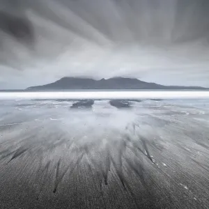 United Kingdom, UK, Scotland, Highlands, Eigg Island, A Storm approaching on Laig Bay United Kingdom, UK, Scotland, Highlands, Eigg Island, A Storm approaching on Laig Bay