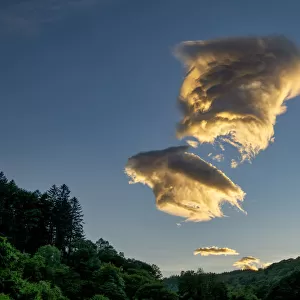 Unusual Clouds at Sunset, Betws-y-Coed, Caernarfonshire, Wales