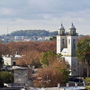 Uruguay, Colonia Department, Colonia del Sacramento, Elevated view of the historic