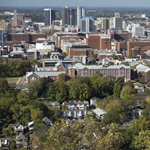 USA, Alabama, Birmingham, Aerial view of city