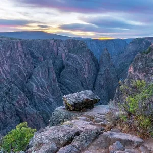 USA, Colorado, Black Canyon of the Gunnison National Park at sunrise