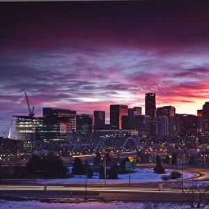 USA, Colorado, Denver, city view from the west