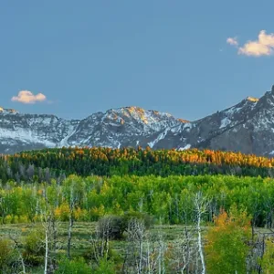 USA, Colorado, Rocky Mountains, San Juan Mountains, Sneffels Range, Mears Peak (left) and S9 Peak (right)