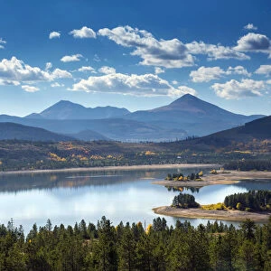 USA, Frisco, Colorado, Rocky Mountains, Lake Dillon, Tenmile Range, Peak 1 On The Right