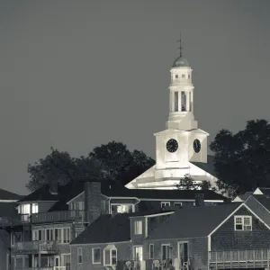 USA, Massachusetts, Cape Ann, Rockport, town view from Front Beach