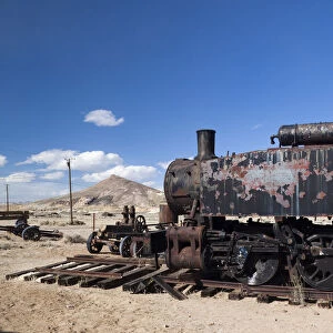 USA, Nevada, Great Basin, Goldfield, old locomotive