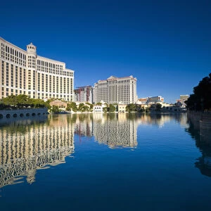 USA, Nevada, Las Vegas, Bellagio and Caesars Palace