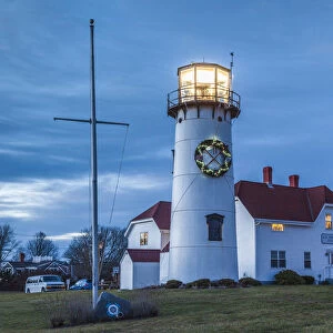 USA, New England, Massachusetts, Cape Cod, Chatham, Chatham Light lighthouse with