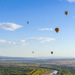 USA, New Mexico, Albuquerque, Rio Grande, Albuquerque International Balloon Fiesta