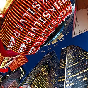 USA, New York City, Manhattan, Times Square, Neon lights of 42nd Street