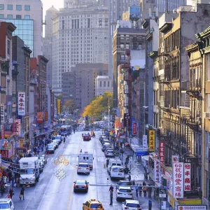 USA, New York City Print: Manhattan's Chinatown Scene