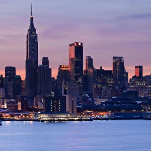 USA, New York, Midtown Manhattan Skyline Across Hudson River