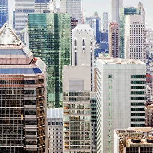 USA, New York, New York City, Manhattan, view of skyscrapers in the city center with